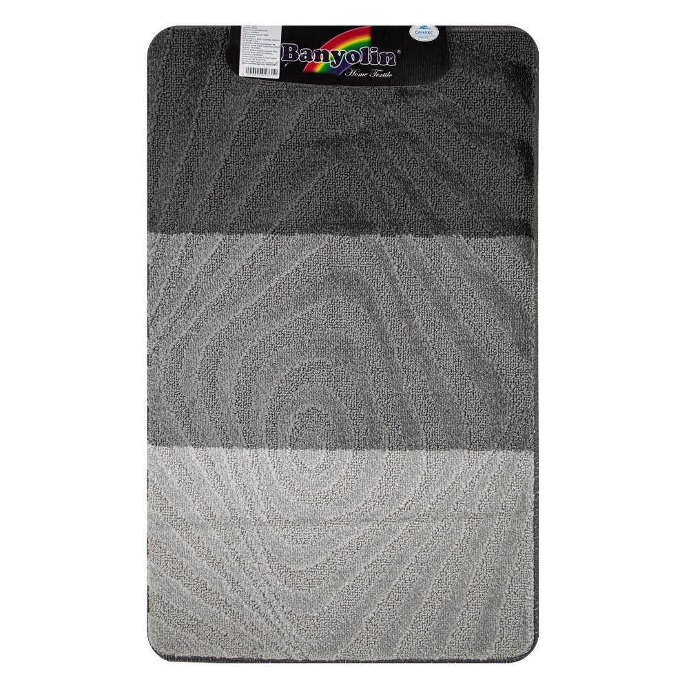 Коврик в ванную Banyolin 00233 SILVER 202020 одинарный антрацит 60х100 см 100  полиэстер  ворс 11 мм