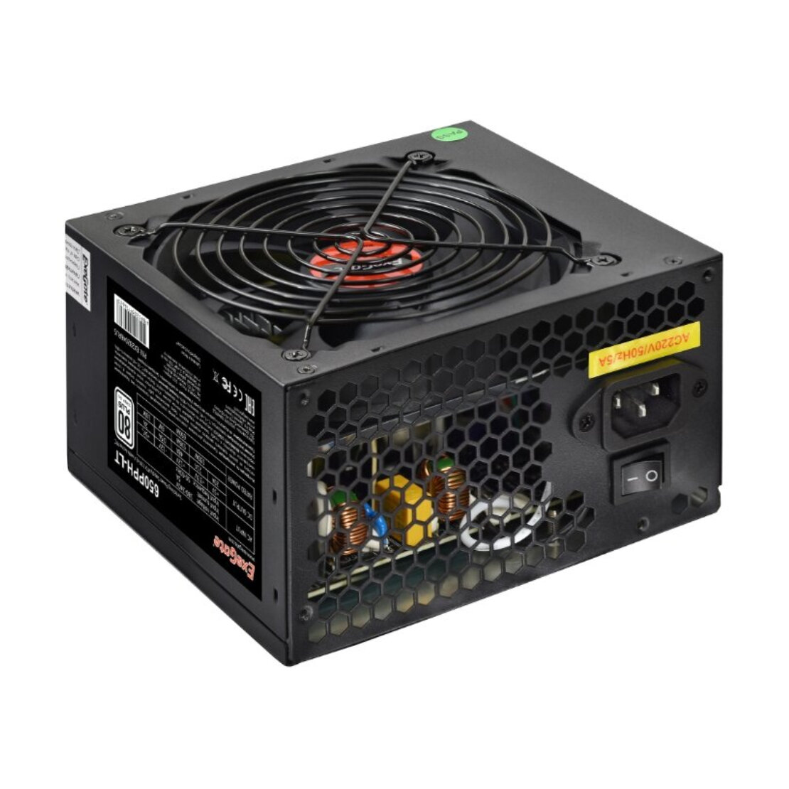 Блок питания Exegate 650PPH-LT-OEM, 650 Вт, ATX, разъёмы питания 24+4+4 pin, черный