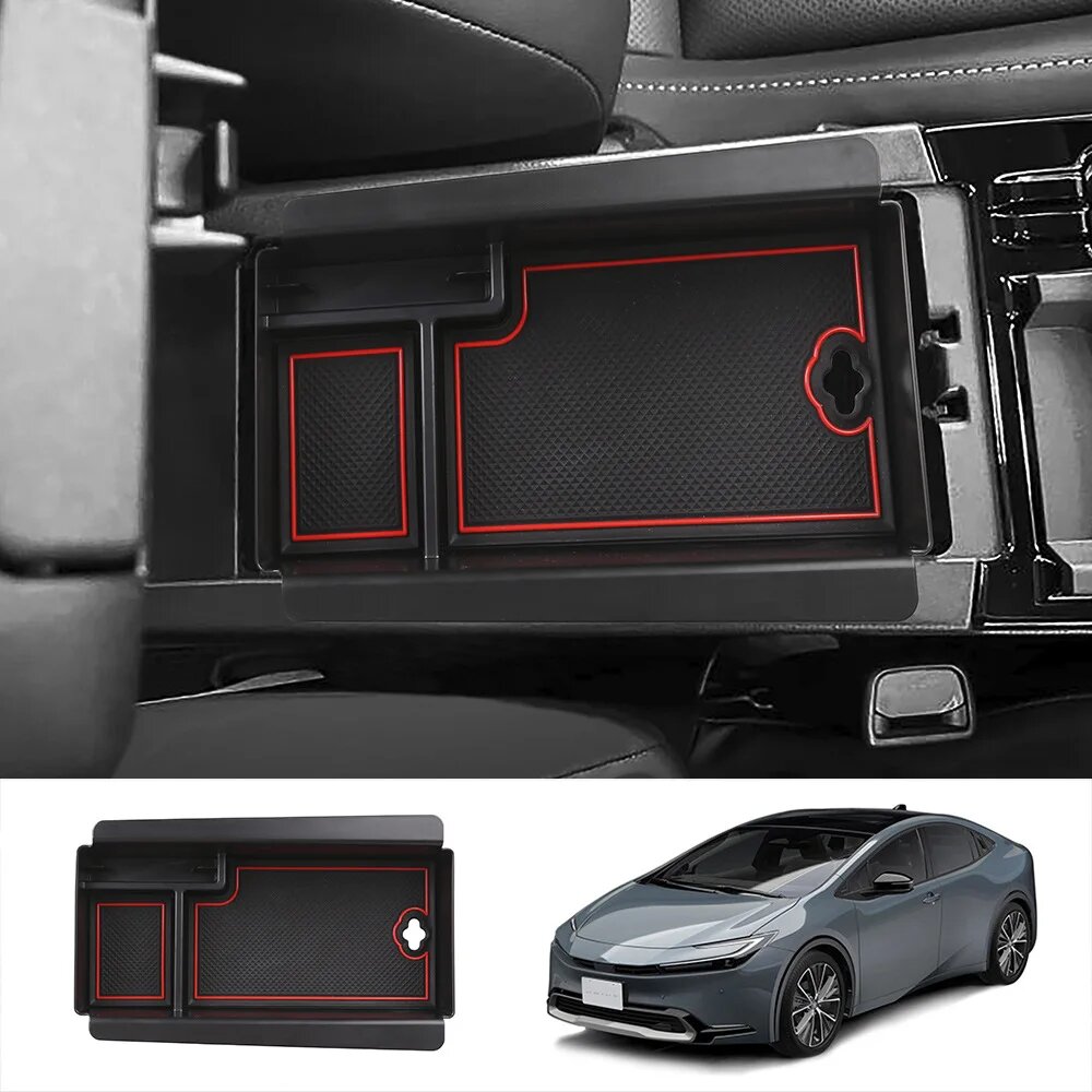 Для Toyota Prius 60 серии 2023 2024, центральное управление из АБС-пластика, центральный подлокотник, ящик для хранения, крышка чашки для воды, аксессуары для интерьера, ABS plastic