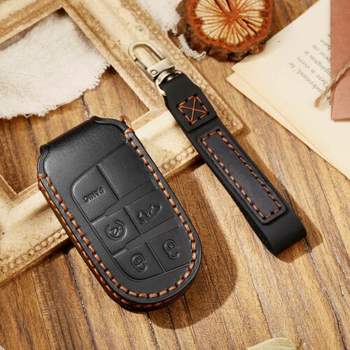 Изображение товара Изысканная обложка MyPads для ключа автомобиля Jeep Renegade Grand Cherokee Dodge Ram Charger Challenger Chrysler Journey