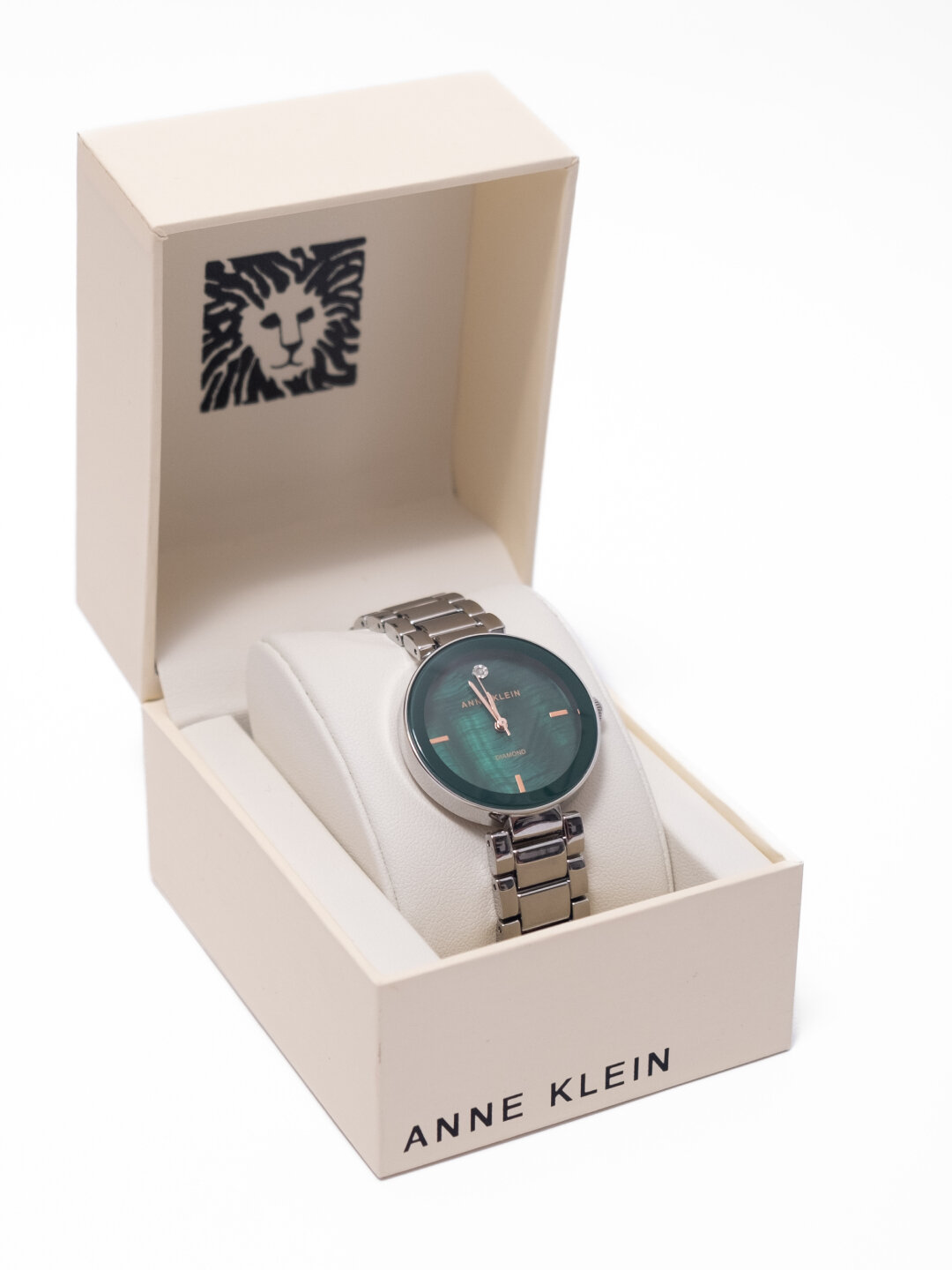 Наручные часы ANNE KLEIN Diamond, серебряный/зеленый — фото 1