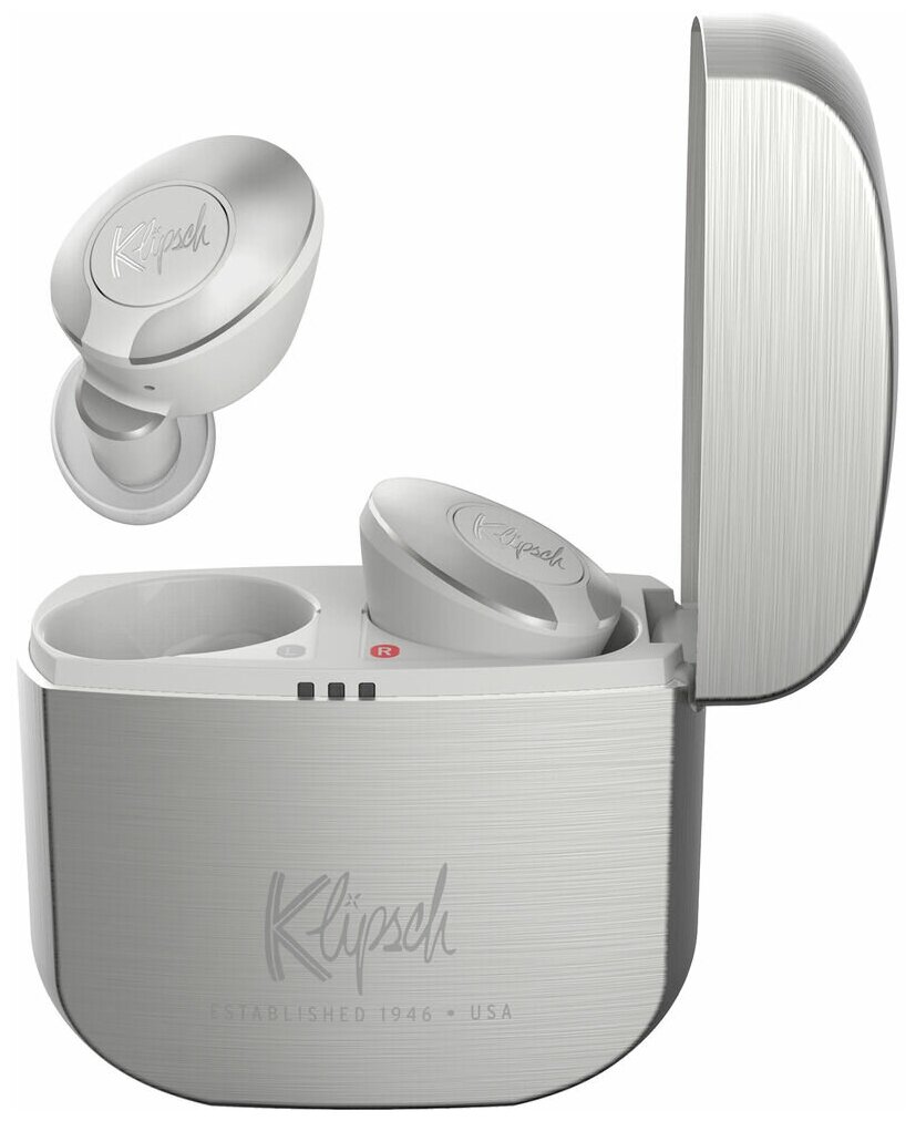 Наушники Klipsch True Wireless T5 2, Bluetooth 5.0, внутриканальные, серебристые