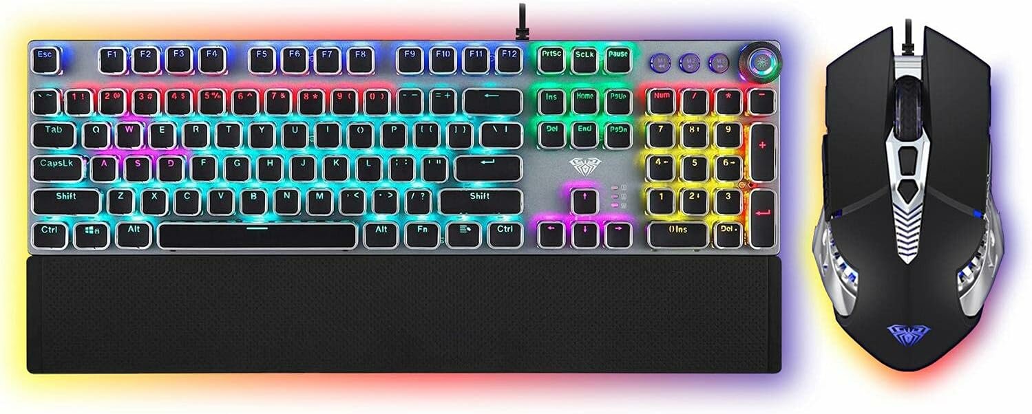 AULA T500: Механическая клавиатура и мыщь комбо для настоящих геймеров