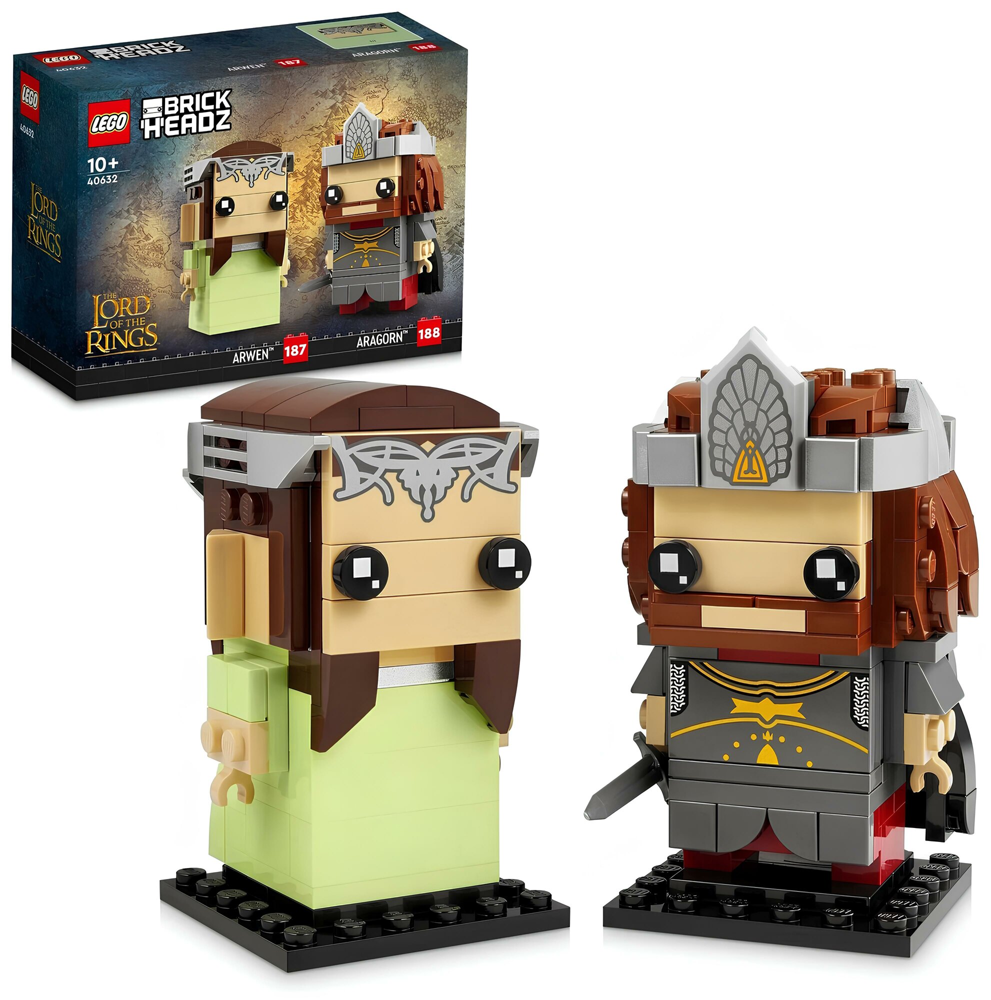 Конструктор LEGO BrickHeadz "Арвен и Арагорн", 261 деталь, 10+ лет