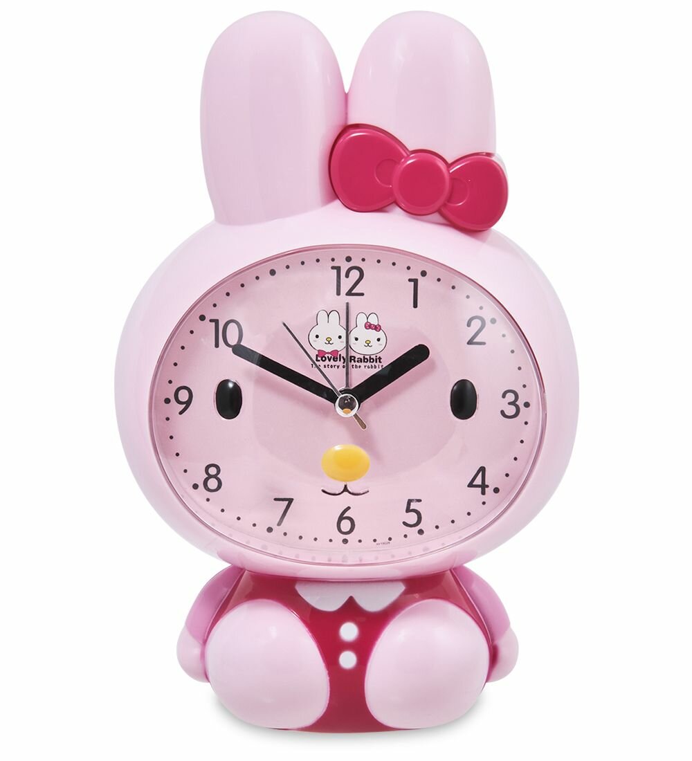 Будильник 'Зайка' розовый — фото 1