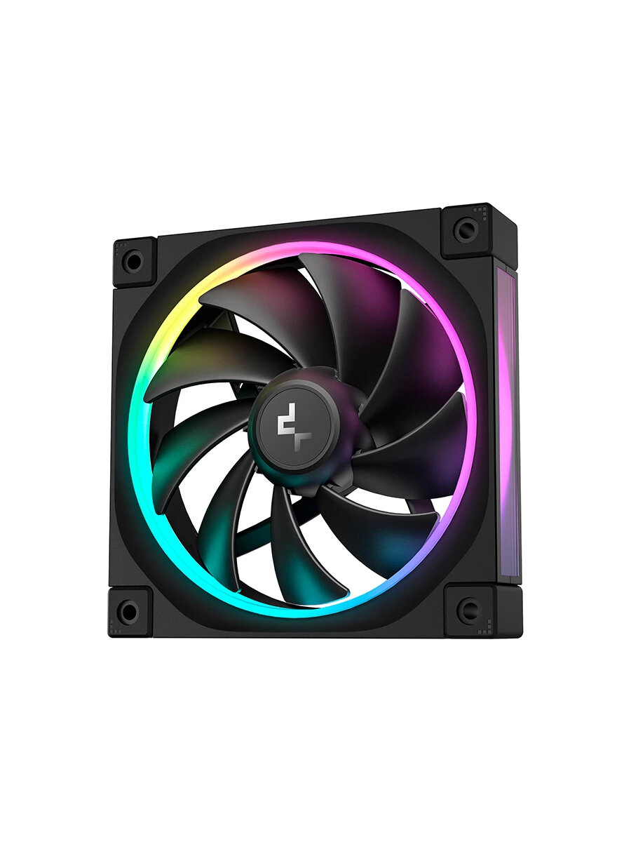 Вентилятор для корпуса Deepcool FL12 (120mm, 2150rpm, 55 CFM, 32 дБ, PWM 4-pin, ARGB, black) (R-FL12-BKAPN1-G) — фото 1