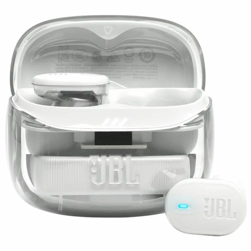 Bluetooth гарнитура JBL Tune Buds 2 Ghost Edition White