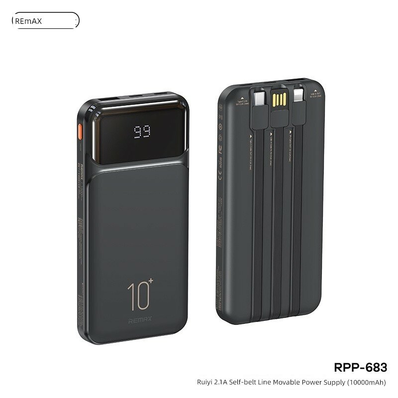 Внешний аккумулятор 10000mAh Remax RPP-683, черный