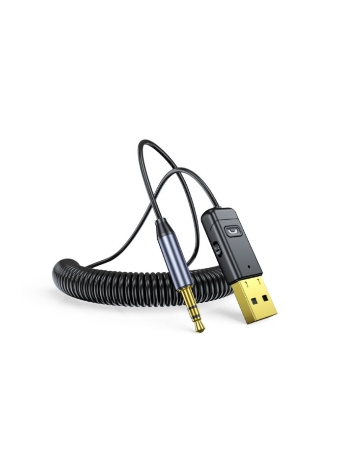 Адаптер Bluetooth 5.0 в машину с AUX, блютус адаптер в автомобиль, колонки, микрофон, управление звонками / Sellerweb