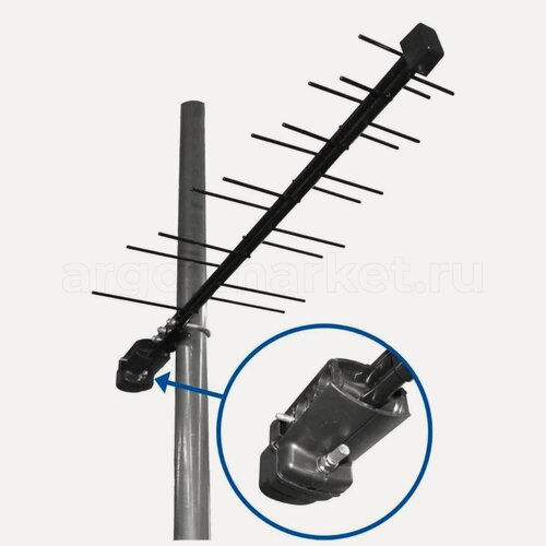 Изображение товара Антенна уличная Дельта Н111А.02F 12V б/к (активная, DVB-T2, с б/п, 27,5 дБ, пакет)