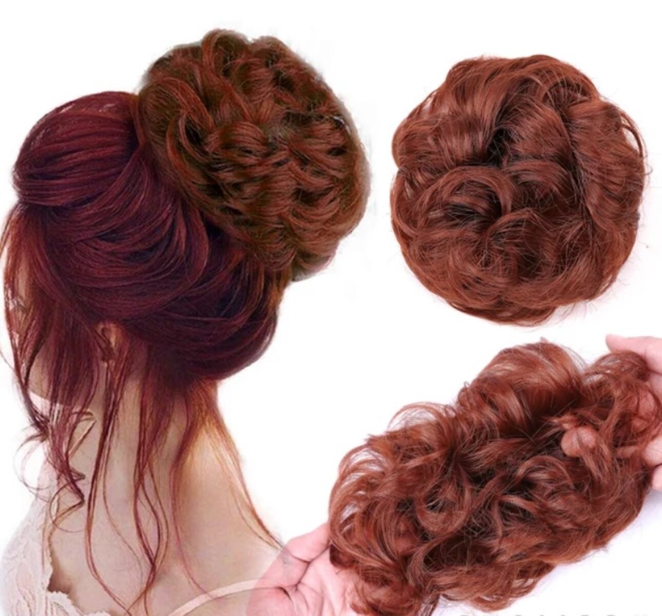 Шиньон резинка из термостойких волос для создания прически - Wigs Luxury