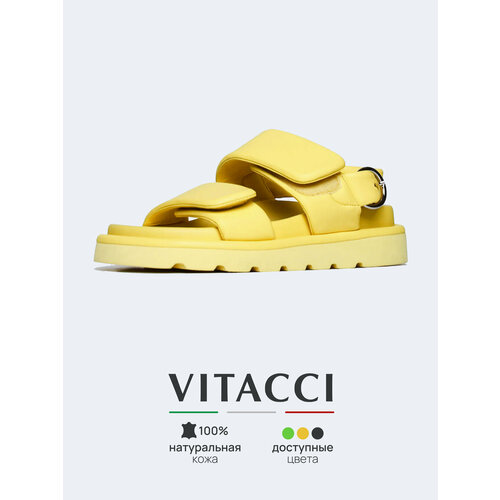 фото Сандалии vitacci, размер 37, желтый