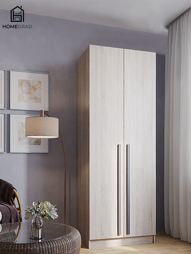 Изображение товара Шкаф для одежды HomeGrad Boston, сонома, с полками, со штангой, 220х80х52 см,