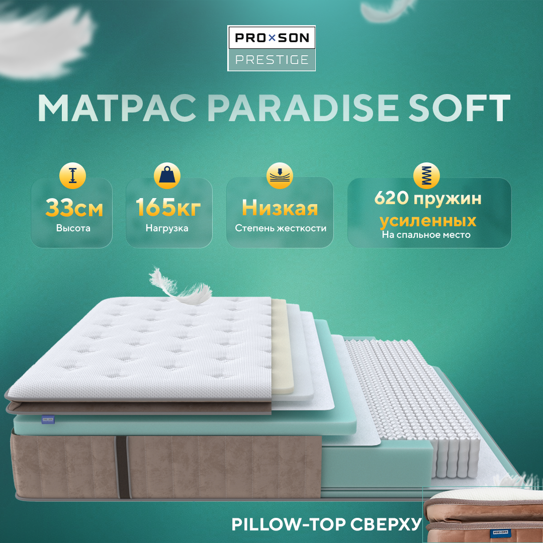 PROxSON Матрас Paradise Soft (Трикотаж Prestige Latte) 140x190
