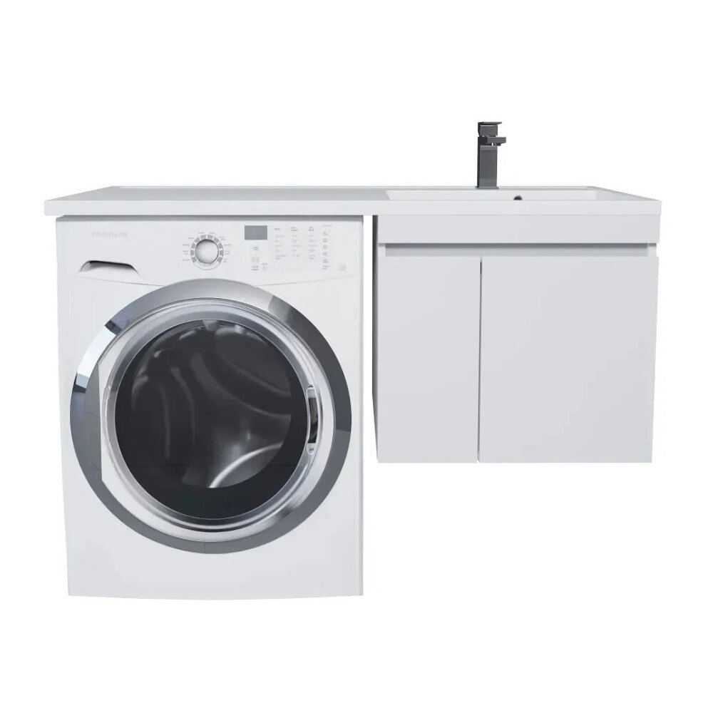 Тумба под стиральную машину Uperwood (Аппервуд) Magenta 50 см подвесная белая с дверцами