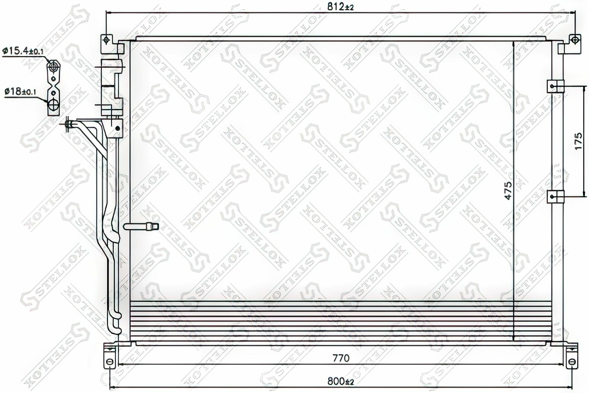 Радиатор кондиционера для Ауди A8 D3 10-45183-SX STELLOX
