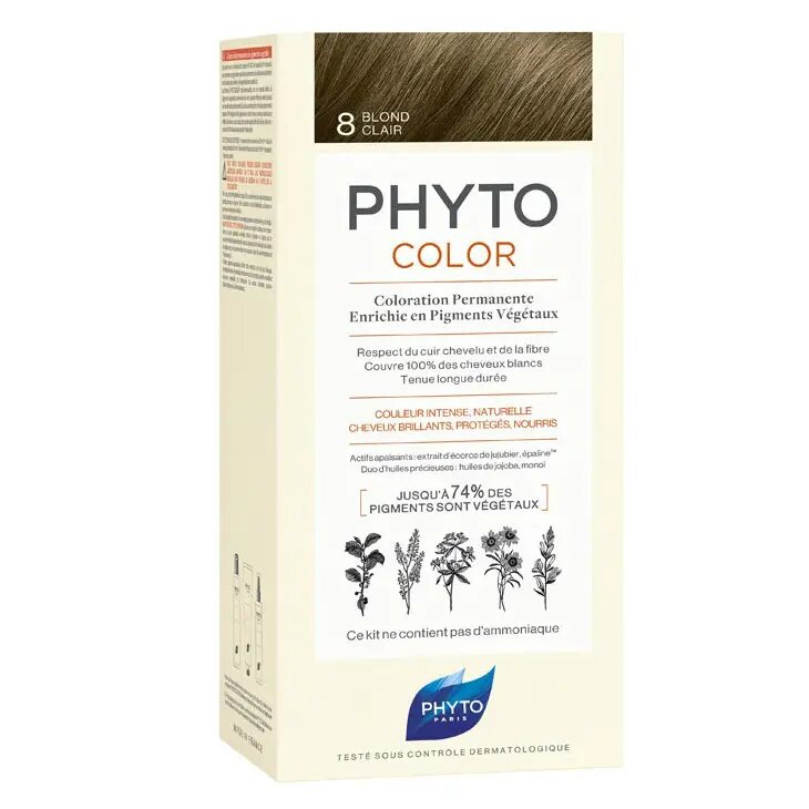 Phyto Color Краска для волос светлый блонд оттенок 8 1 шт