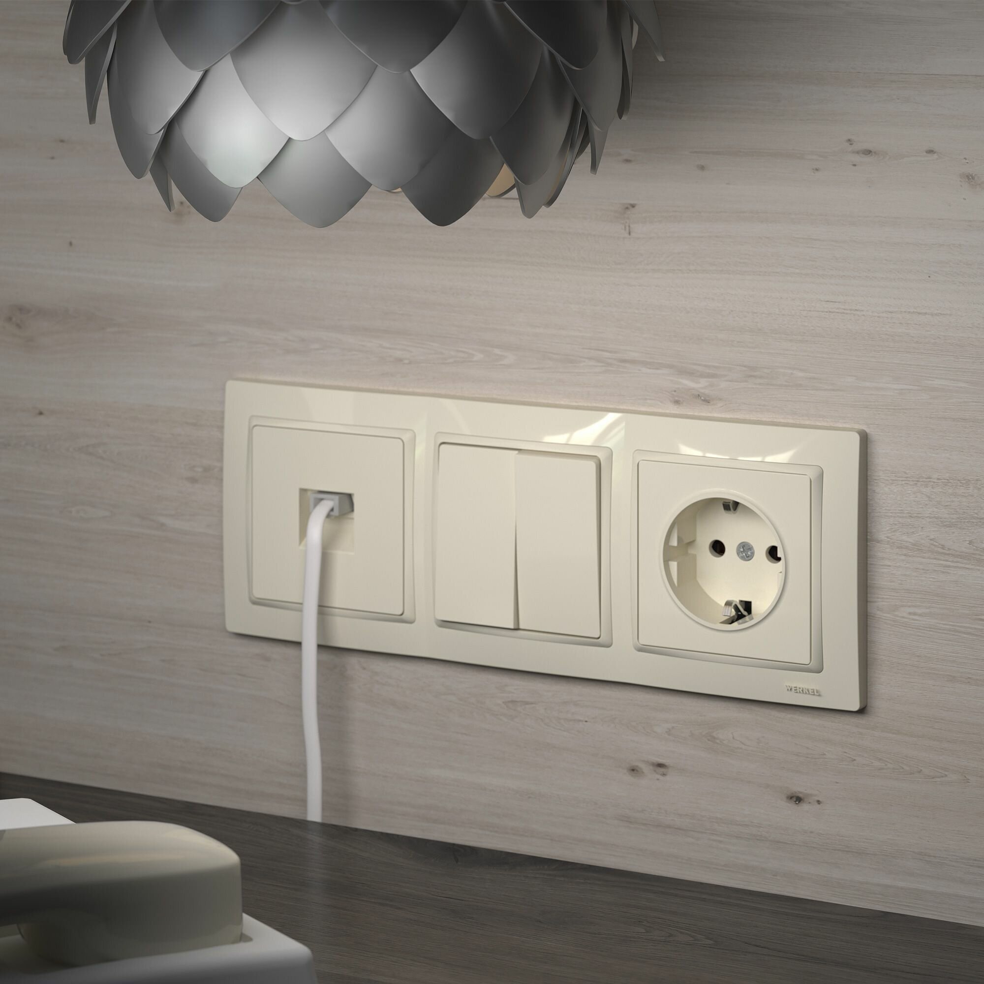 Рамка на 3 поста Werkel Snabb basic (Слоновая кость) — фото 1