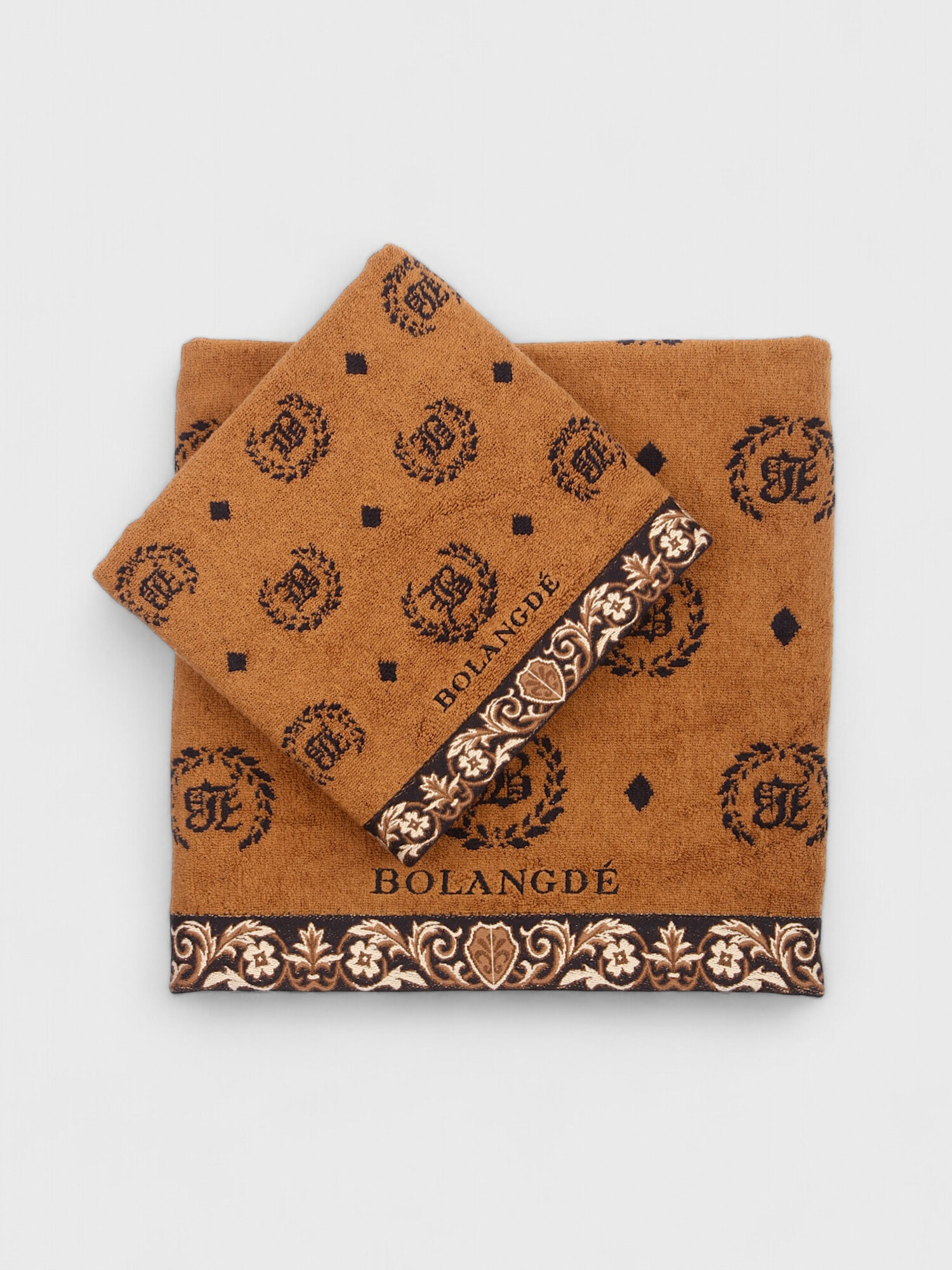 Набор полотенец Bolangde "Оригинал", для ванны и душа, 50 х 90 см, 70 х 140 см, хлопок, коричневый