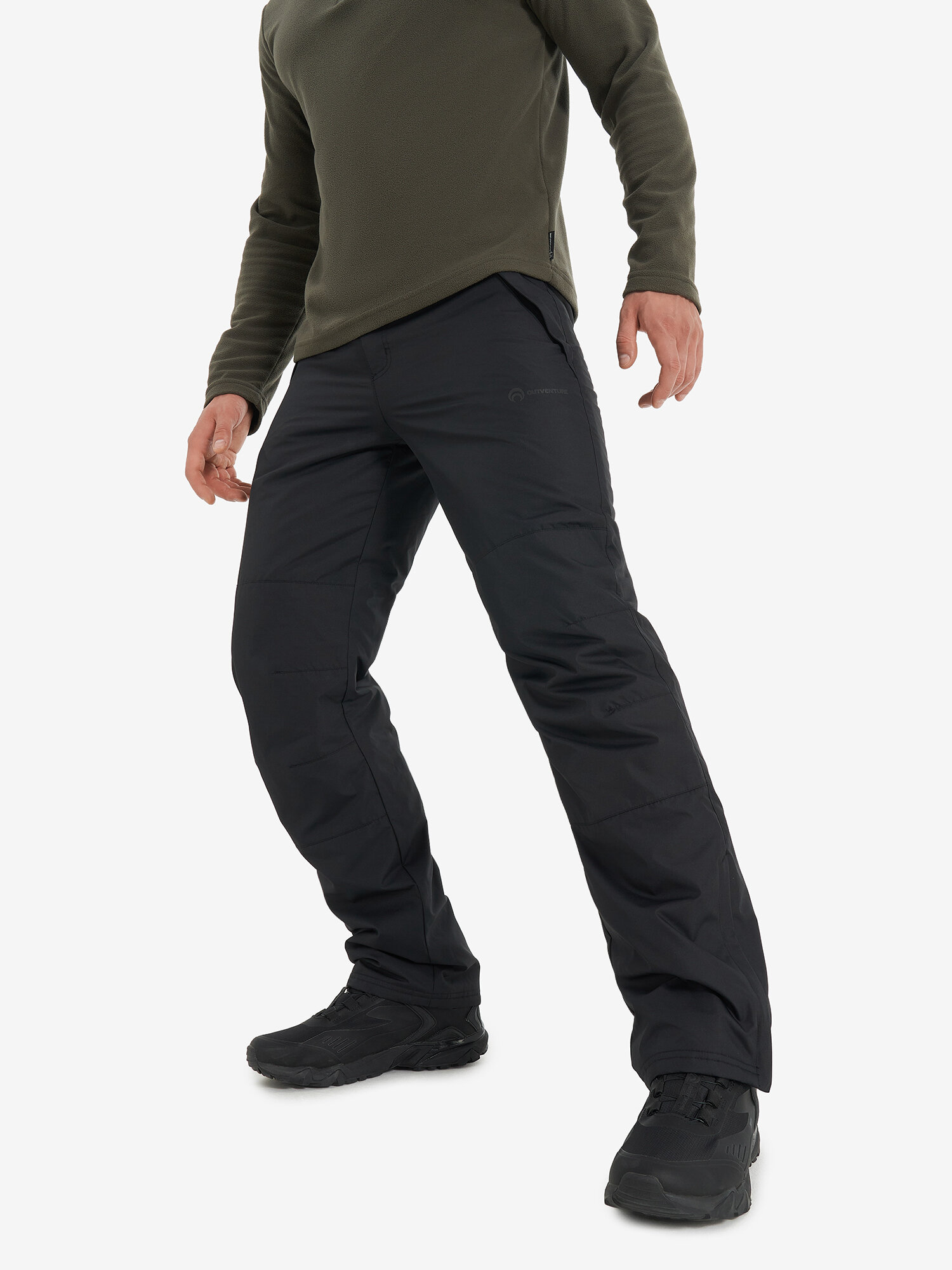 Брюки OUTVENTURE Hiking Men's Padded Pants, размер 48, черный — фото 1