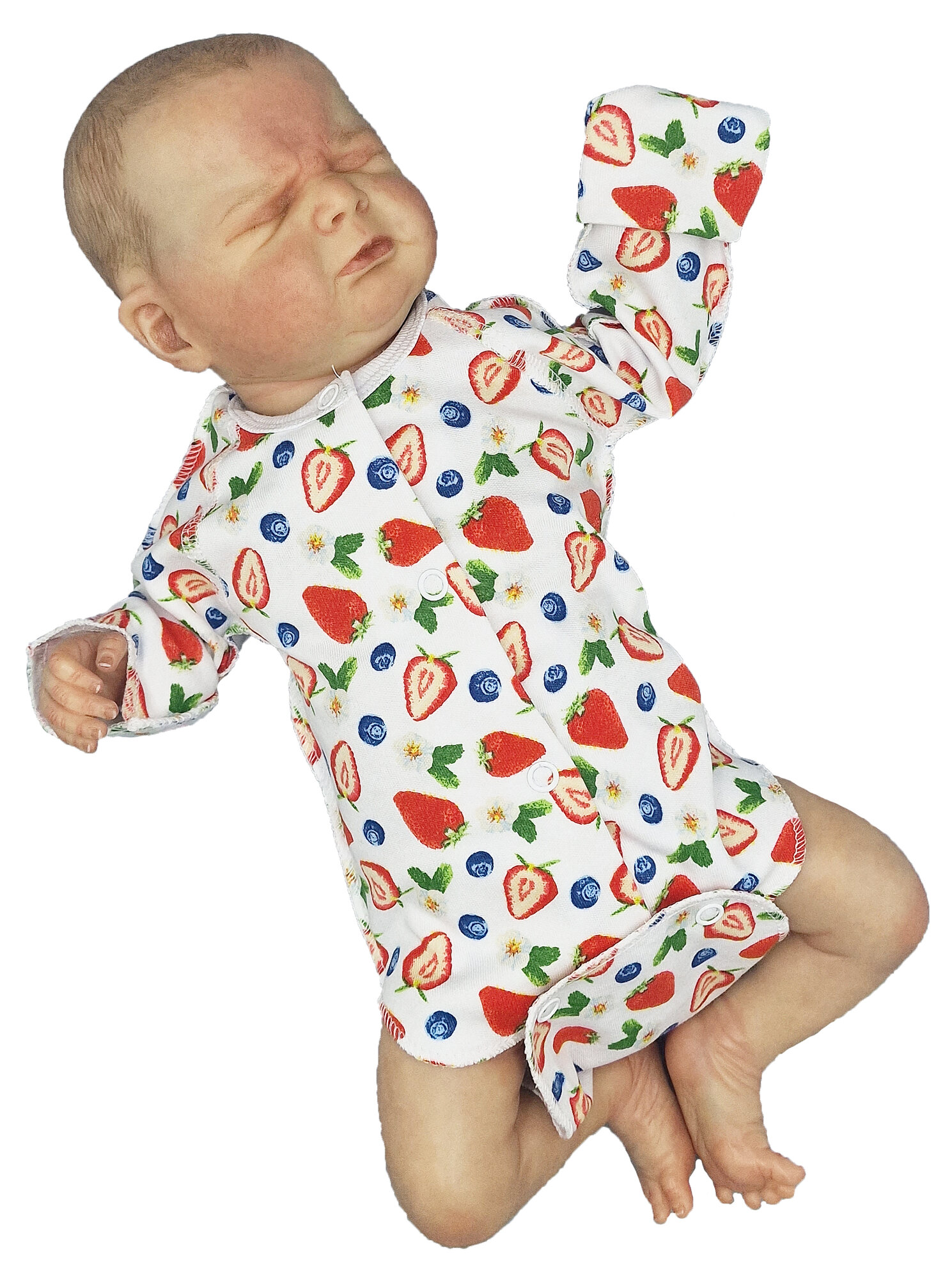 Боди Little bloom размер 42-46 см белый красный