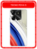 Чехол на Tecno Pova 5 / Техно Пова 5 с принтом Флаг России уголок...