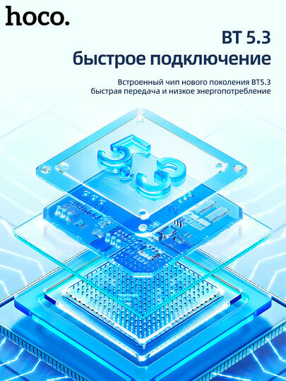 Наушники Hoco ES67 Perception беспроводные, Bluetooth 5.3, до 20 ч работы, магнитный дизайн, с микрофоном — фото 1
