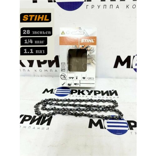 фото Цепь для мотопил stihl 28 зв, шаг 1/4"p, толщина 1.1 мм, 71 pm3
