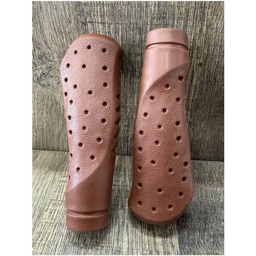 Ручки/грипсы на руль эргономическая, длина 13,5 см, цв. коричневый