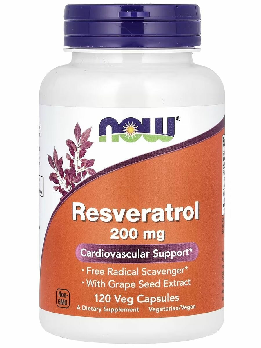 Ресвератрол 200 mg NOW 120 VCAPS