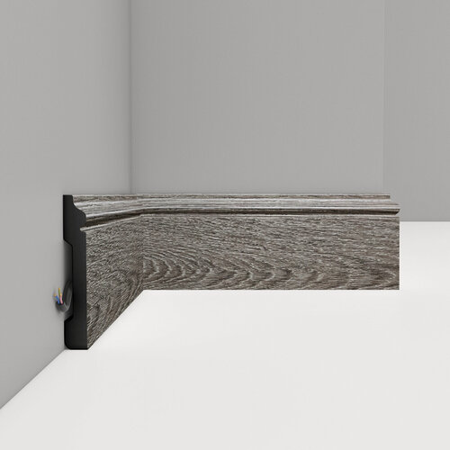 Изображение товара Плинтус дюрополимер напольный DECOMASTER (декомастер), 79х13х2400мм, D005-86 ДМ дуб скандинавский