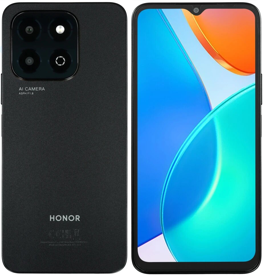 6.56" Смартфон HONOR X6b 6/256 ГБ, NFC, 4G, 5200 мА*ч, черный