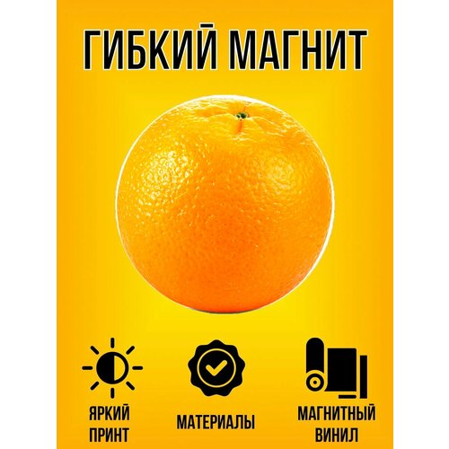 фото Магнит гибкий круглый с принтом апельсин screentech