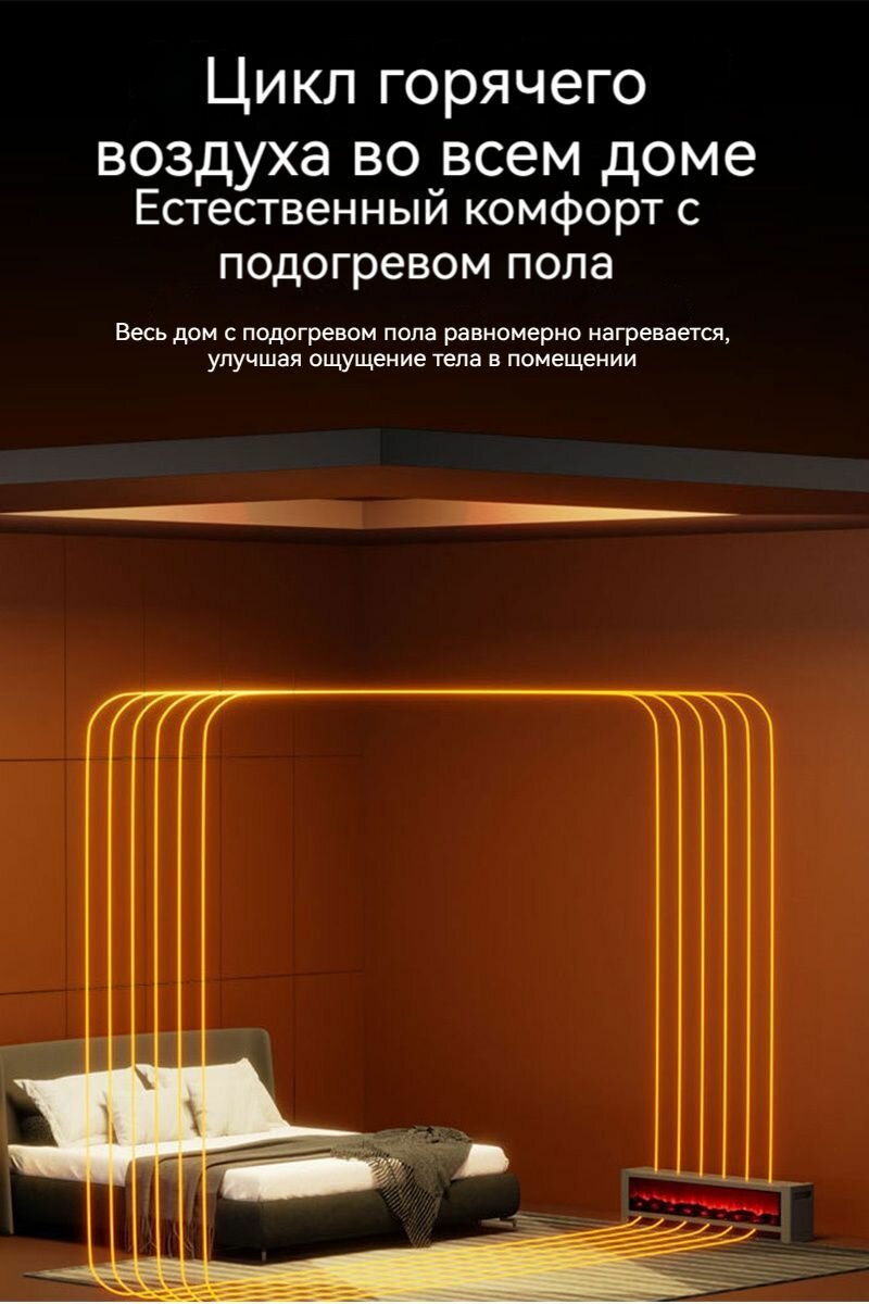 Плинтусные Обогреватели Плинтусный обогреватель ветерок 2000 Вт, 820mm flame edition LED дисплей сенсорное управление обогреватель, для дома для гаража