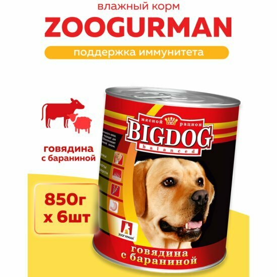 Корм влажный Зоогурман для взрослых собак 