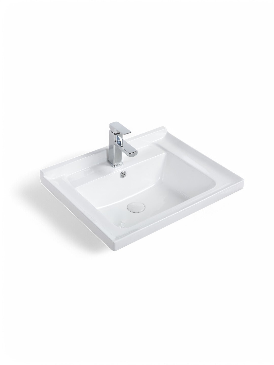 Белая керамическая раковина для ванной комнаты, OSSO-W5 60см — фото 1