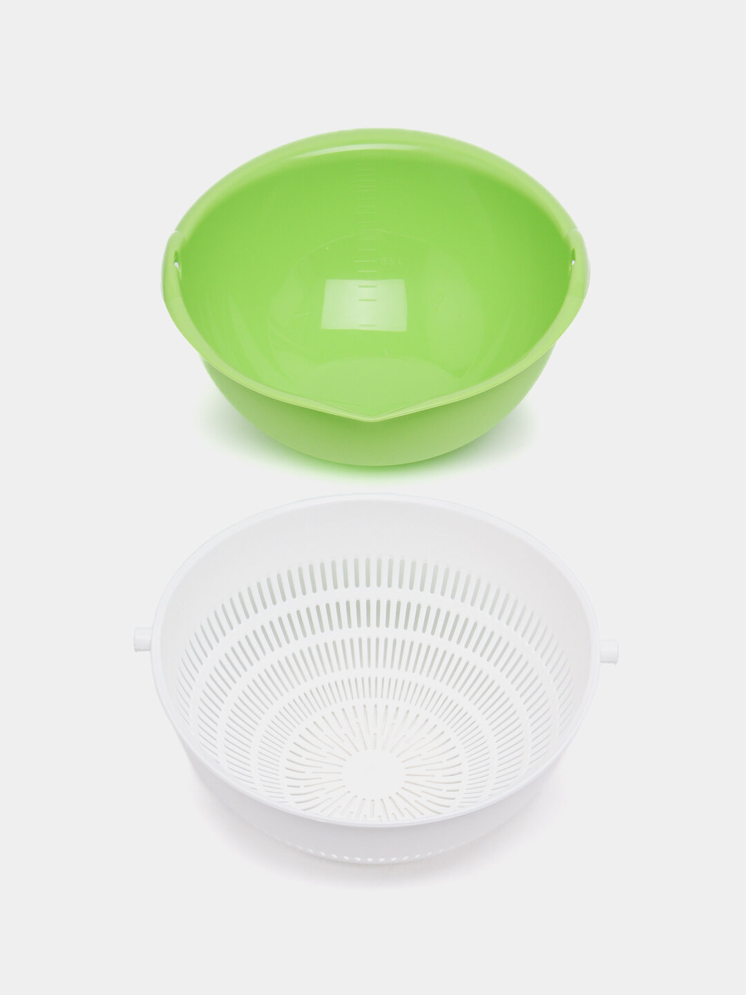 Дуршлаг с кухонной чашей - складная посуда, 1,8 л, Размер 24,3 * 22,2 * 10,2 см