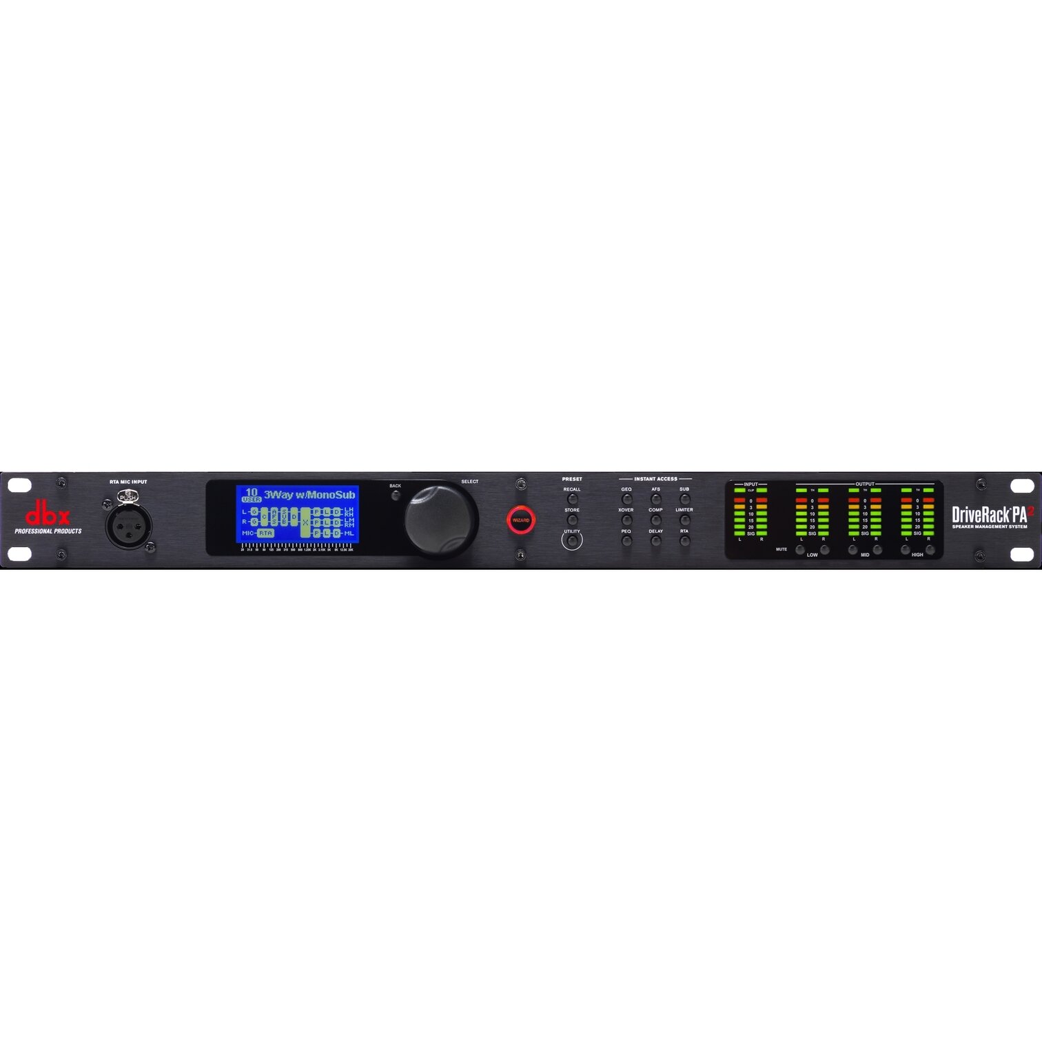 Dbx DriveRack PA2 - спикер-процессор с возможностью беспроводного управления (Android, iOS, Mac)