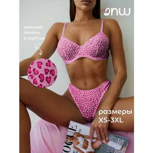 фото Комплект нижнего белья 2night wear, размер m, розово-коралловый