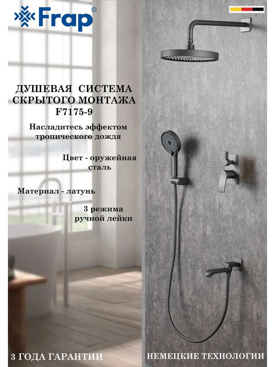 Душевая система скрытого монтажа Frap F7175-19