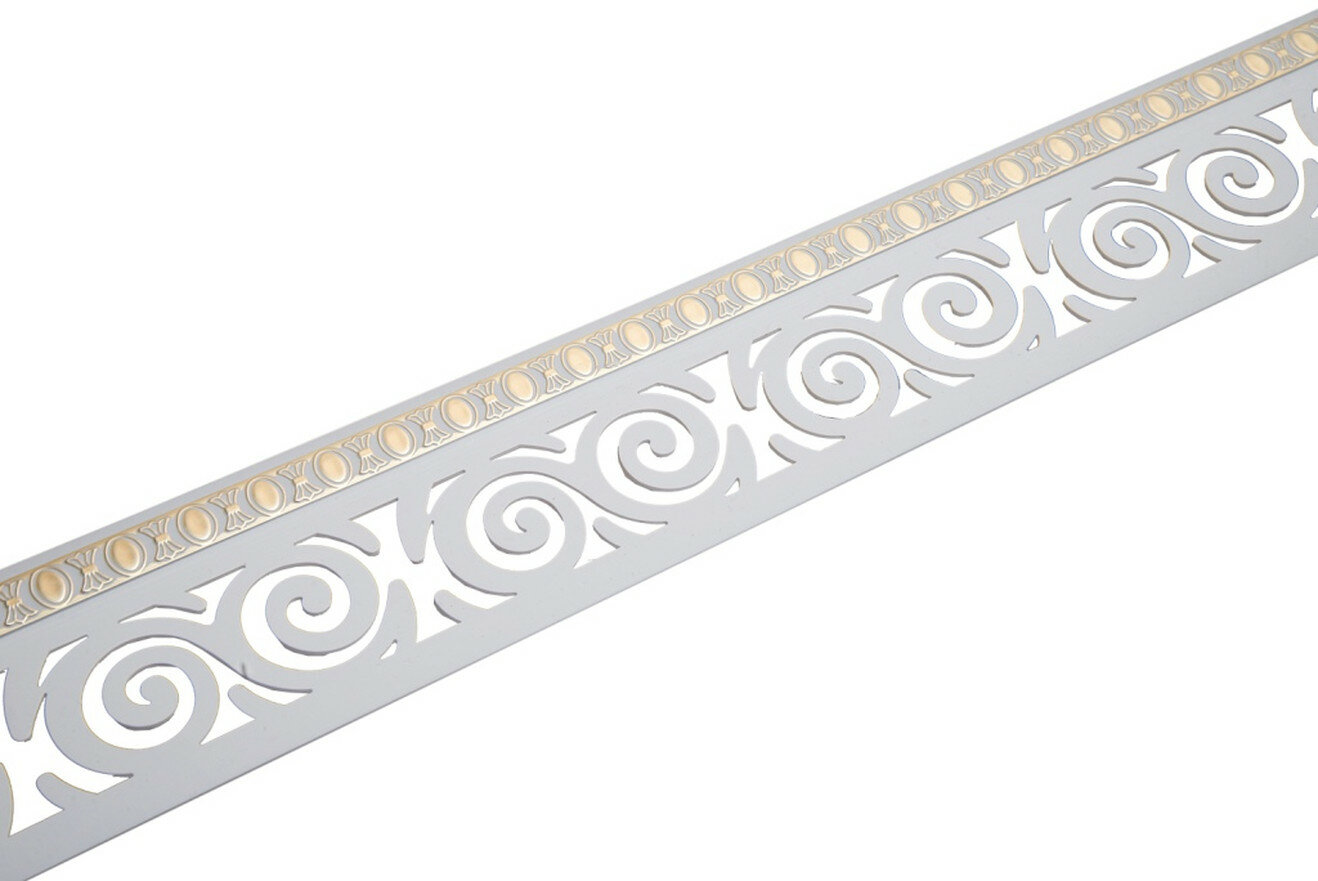 Бленда (70мм) Завиток 3м Белый золото