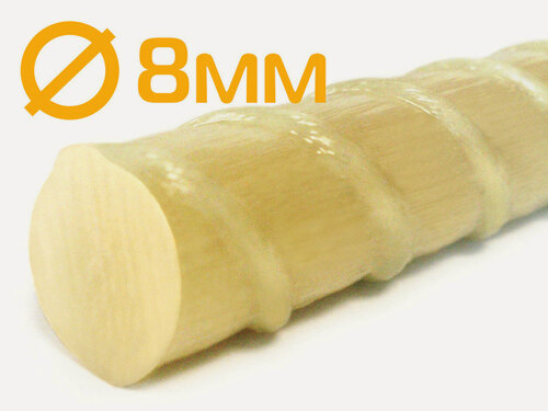 Изображение товара Арматура композитная 8 мм 50 м. п. бухта для монолитных плит фундаментов и поясов