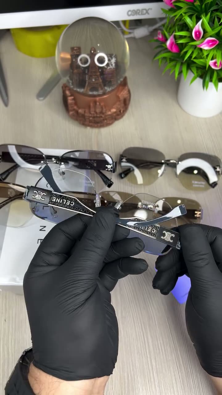 Солнцезащитные очки CELINE, голубой, — фото 1