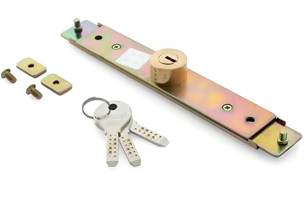 Замок накладной Apecs  RSL 30x120  для роллет  цилиндровый механизм  противопожарный