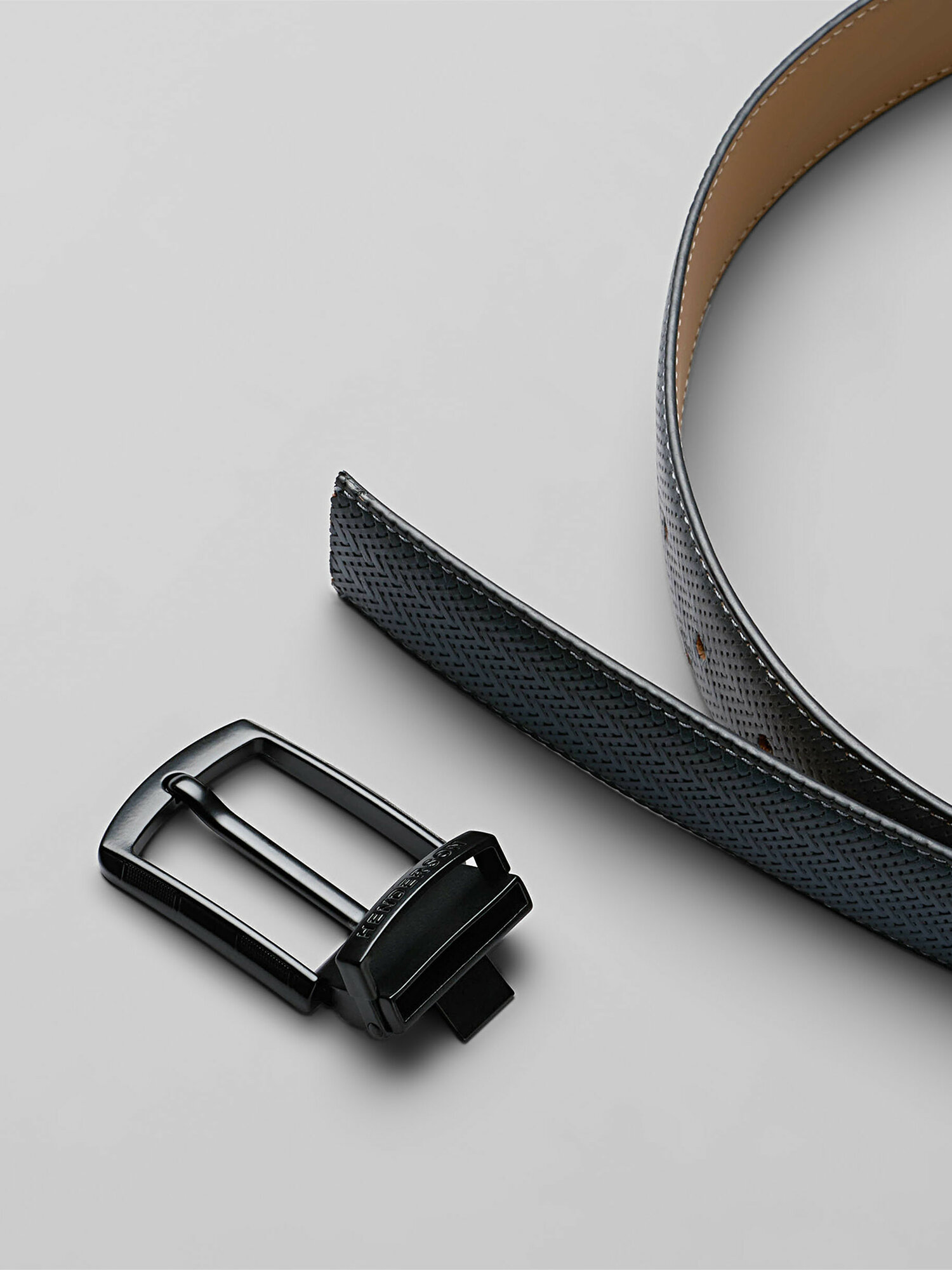 Ремень HENDERSON для мужчин, размер 115, серый — фото 1