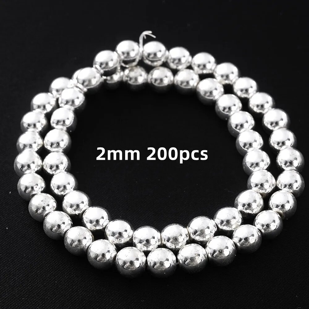 AAA + натуральные серебряные бусины из гематита и камня сердце звезда стрела плоские круглые кубики свободные бусины стандартный браслет