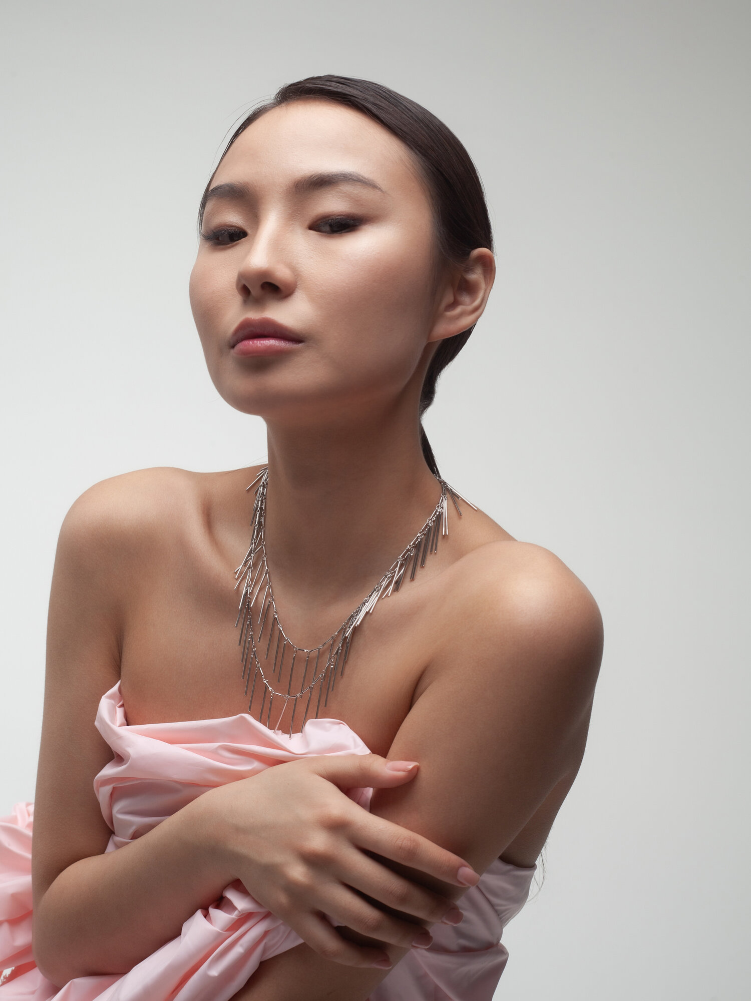 Колье FETISH, 4 шт., длина 55 см, серебристый металлик — фото 1