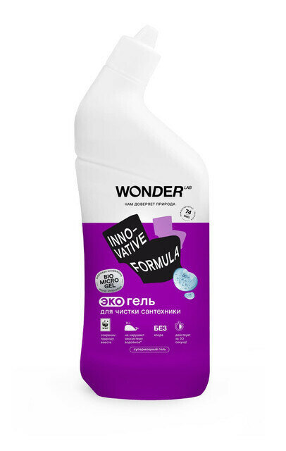 WONDER LAB Экогель Для чистки сантехники, 750 мл/