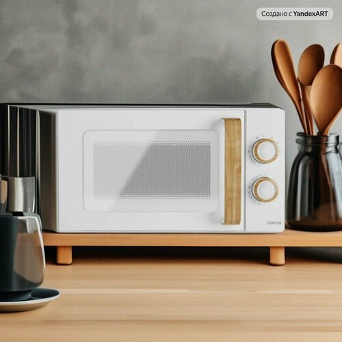 Микроволновая печь CENTEK CT-1559 Белый 700W 20л 6 уровней мощности таймер подсветка открыван дверцы ручкой 970200₽