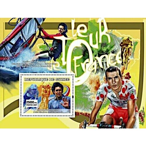 Почтовые марки Гвинея 2007г. Спорт - Велоспорт Велогонки, Спорт, Велосипеды MNH